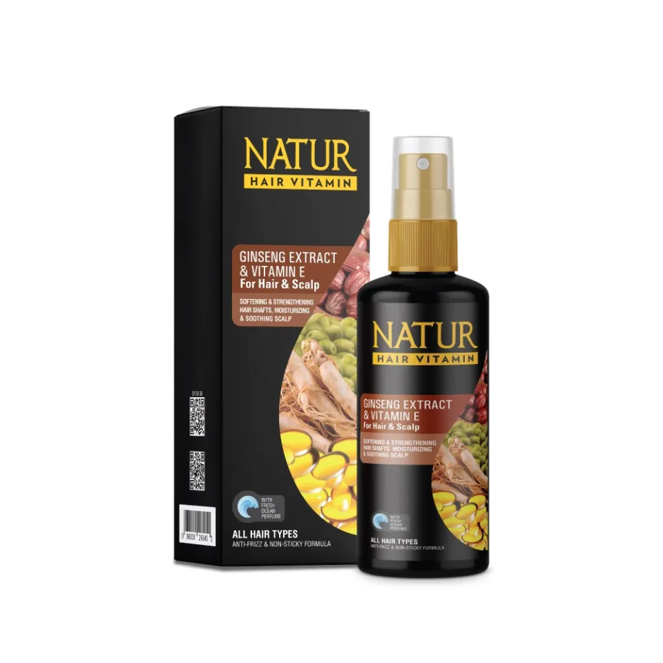 Natur Hair Vitamin Ginseng Extract & Vitamin E 80ML