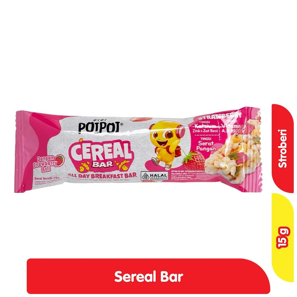 PoiPoi Cereal Bar Strawberry 15GR