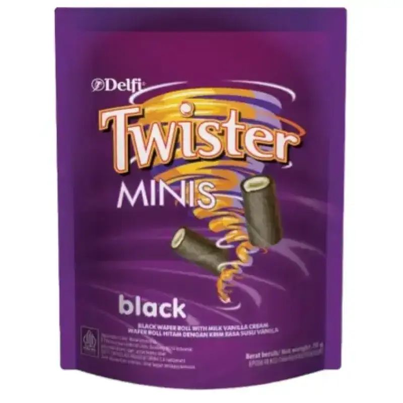 Delfi Twister Minis Black Vanilla Pch 70GR