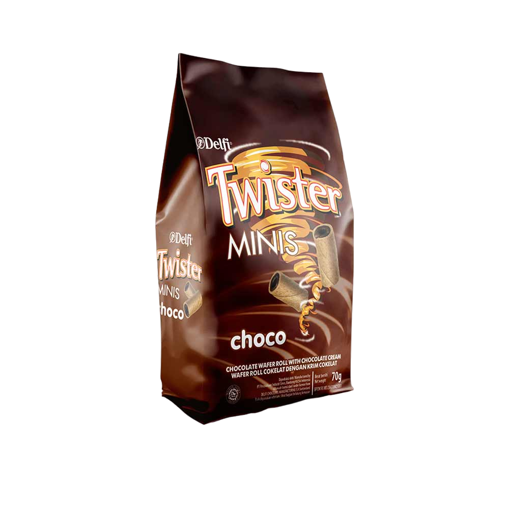 Delfi Twister Minis Choco Pch 70GR