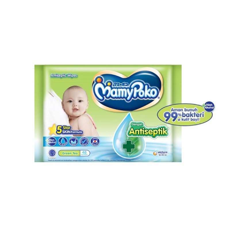 Mamypoko Wipes Green Tea 48S