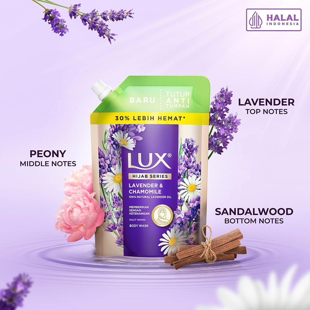 Lux Body Wash Hijab Series Lavender & Chamomile Pch 380GR