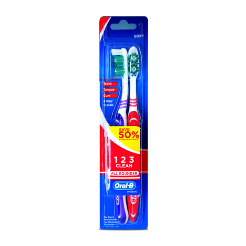 Oral-B All Rounder Clean Medium 123 2Pcs