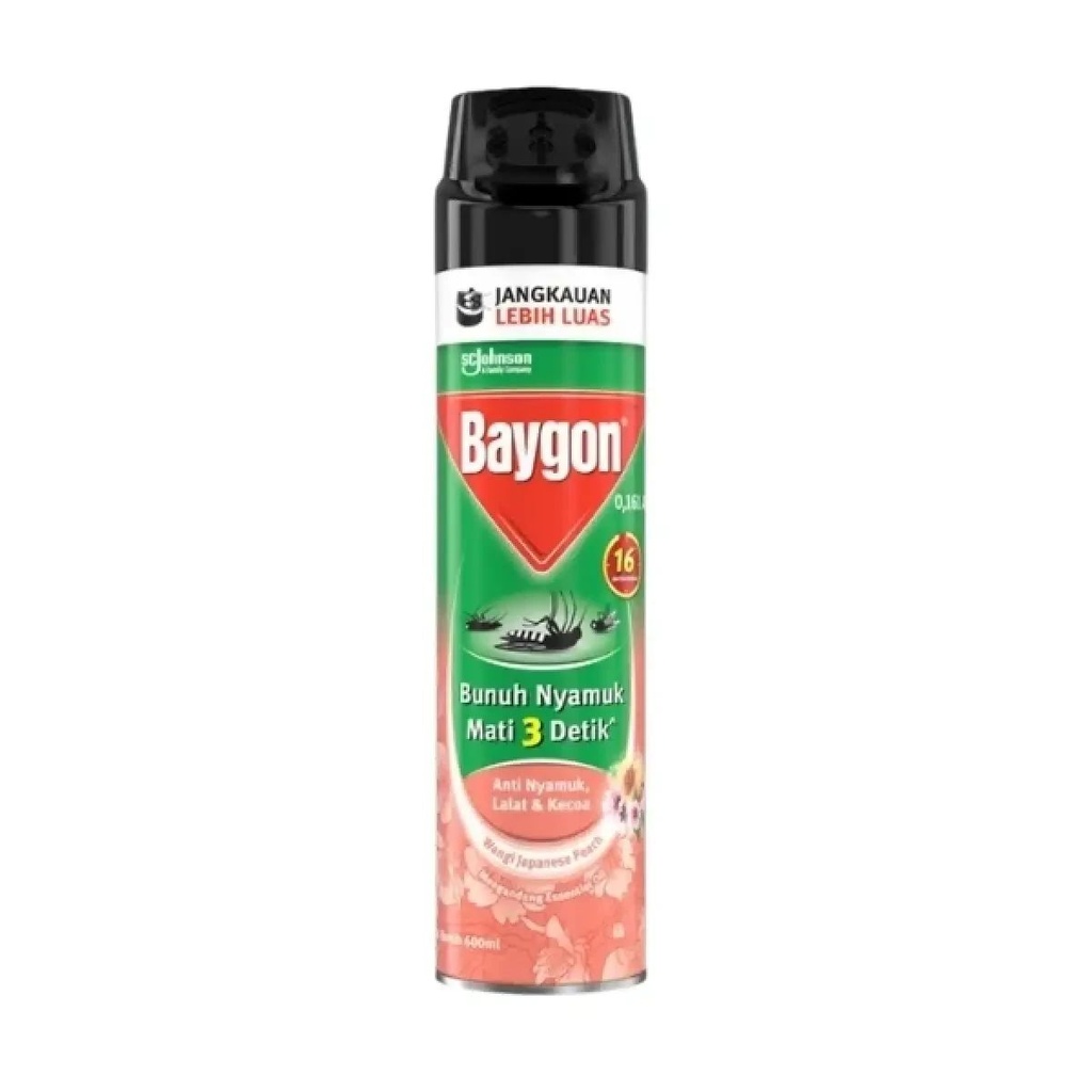 Baygon AE 16Jam Japanese Peach 600ML
