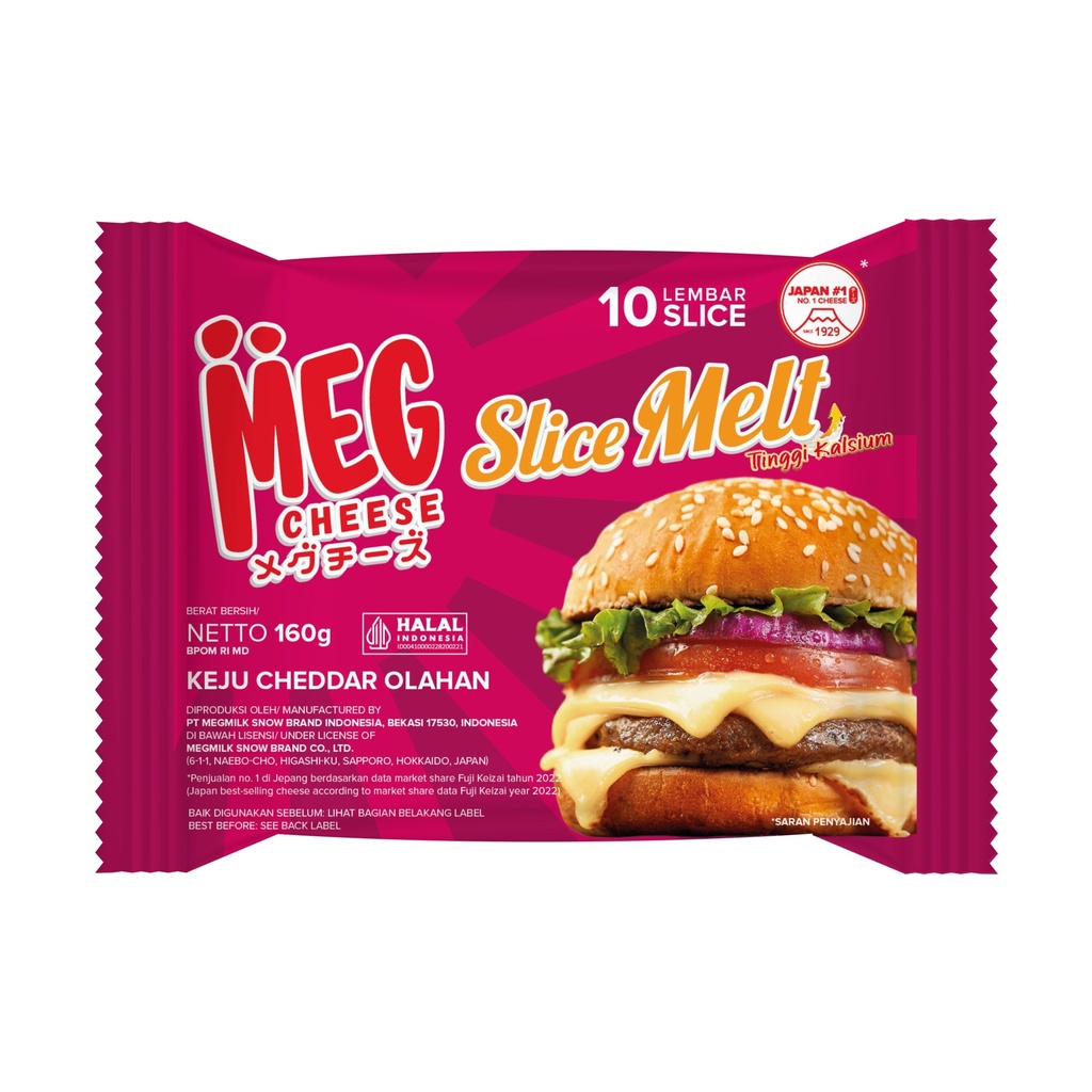 Meg Cheese Slice Melt 160GR
