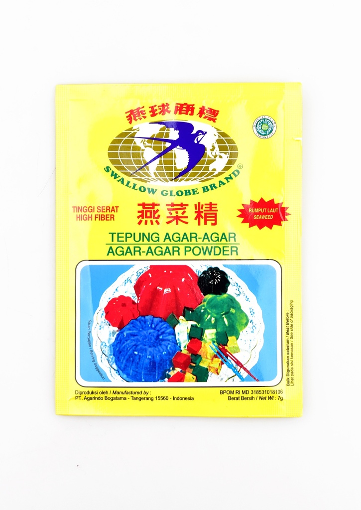 Swallow Globe Brand Agar-Agar Putih 7GR