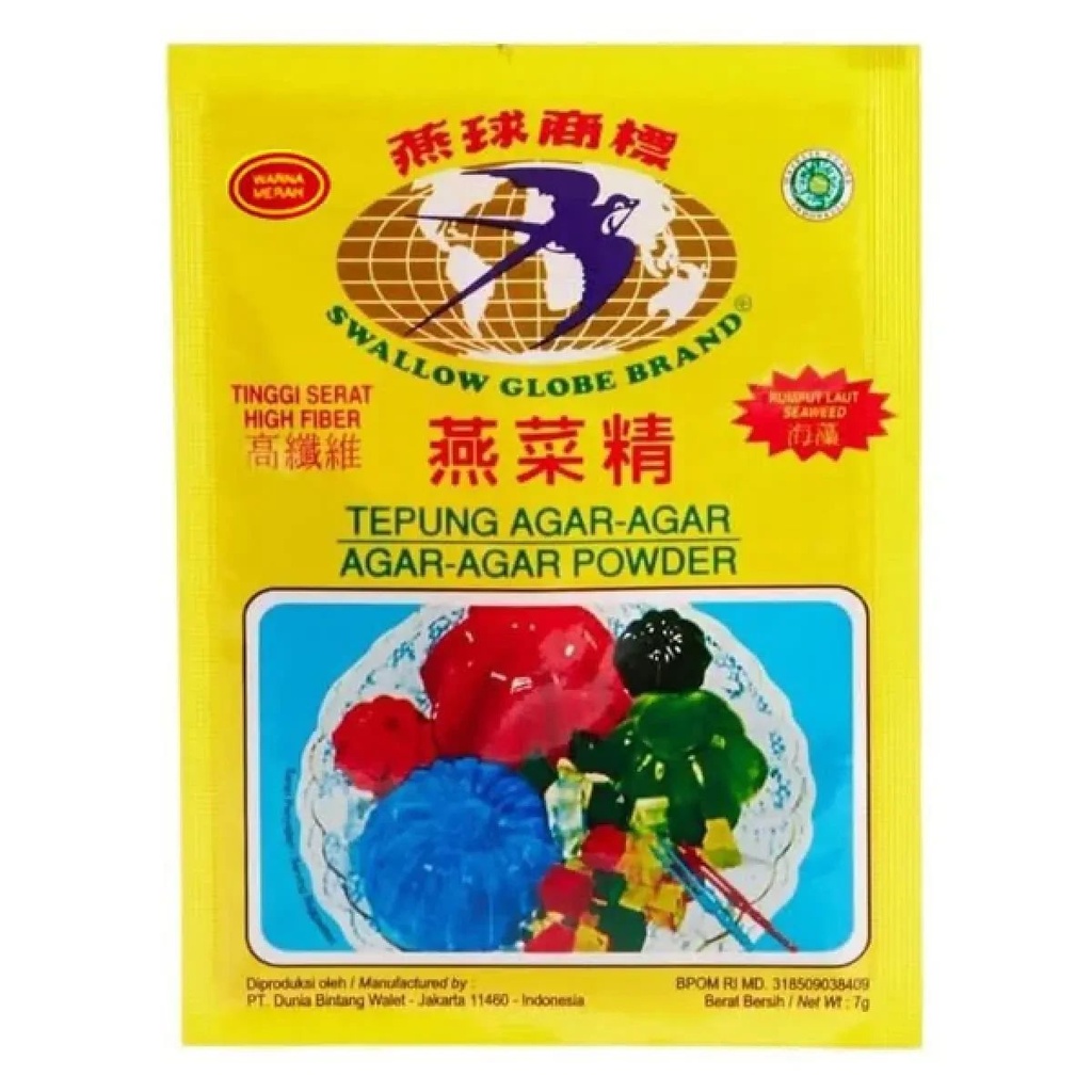 Swallow Globe Brand Agar-Agar Merah 7GR