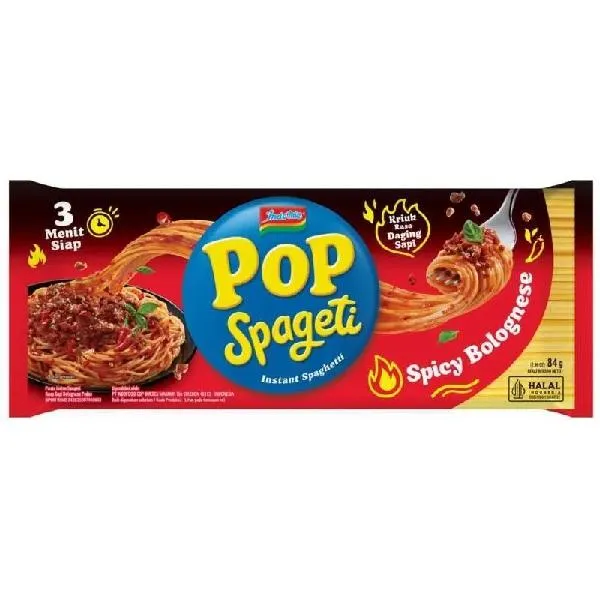 Indomie Pop Spageti Spicy Bolognese 84GR