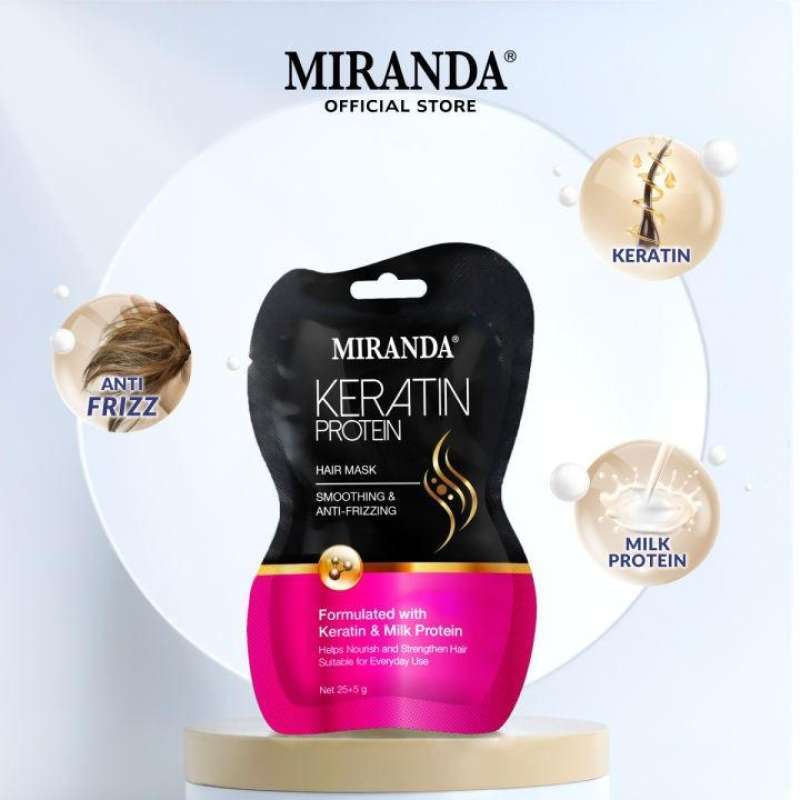 Miranda Keratin Protein Hair Mask Smooting & Anti- Frizzing pch 30GR