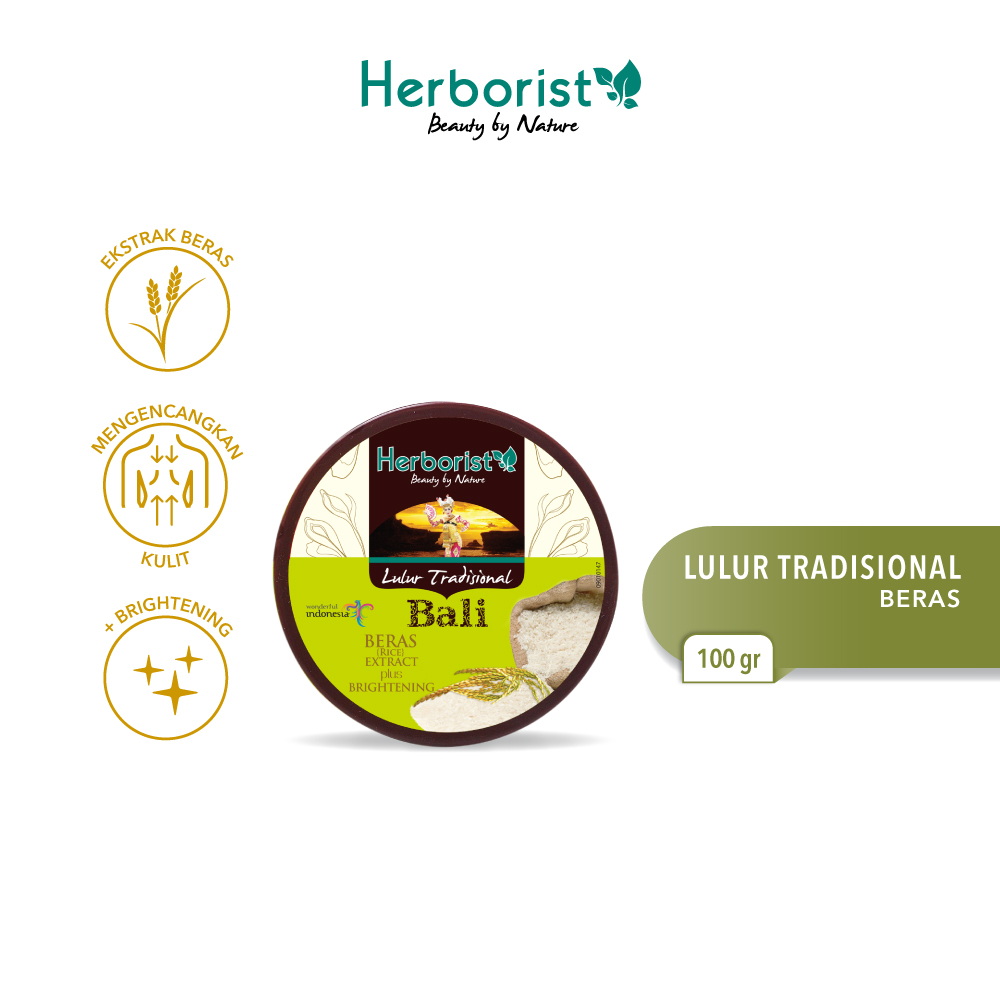 Herborist Lulur Tradisional Bali Beras Extract plus Brightening 100GR