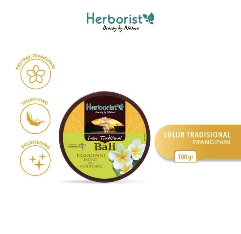 Herborist Lulur Tradisional Bali Frangipani Extract plus Brightening 100GR