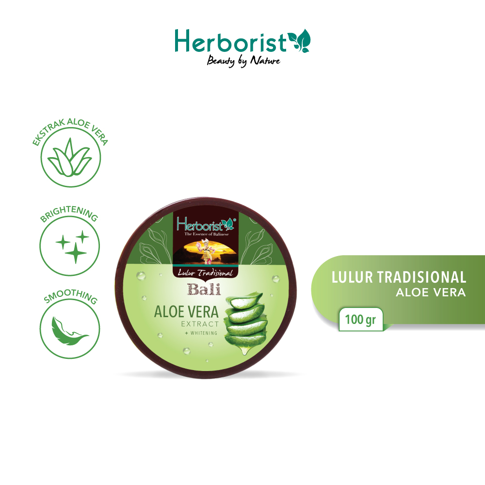 Herborist Lulur Tradisional Bali Aloe Vera Extract plus Brightening 100GR