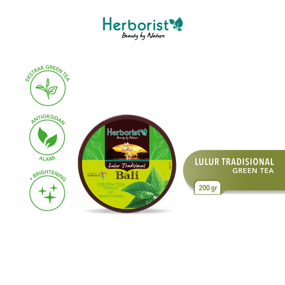 Herborist Lulur Tradisonal Bali Green Tea plus Brightening 200GR