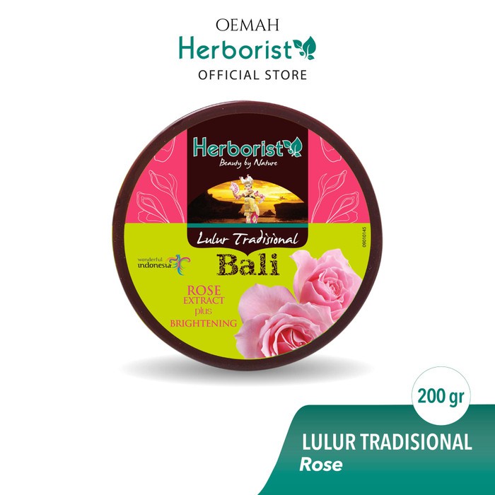 Herborist Lulur Tradisonal Bali Rose Extract plus Brightening 200GR
