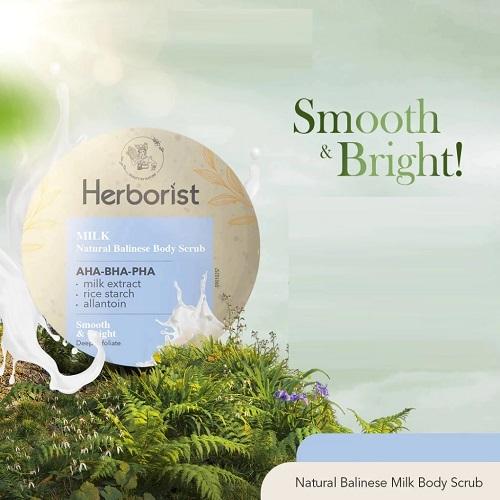 Herborist Milk Natural Balinese Body Scrub Smooth & Bright 200GR