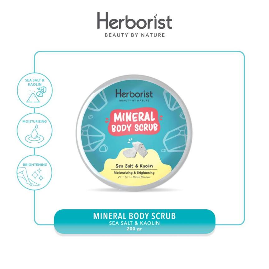 Herborist Mineral Body Scrub Sea salt & Kaolin Moizturizing & Brightening 200GR