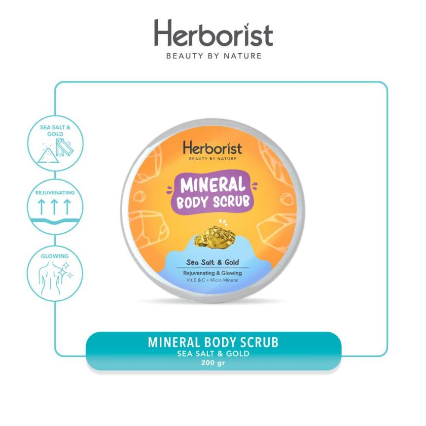 Herborist Mineral Body Scrub Sea Salt & Gold Rejuvenating & Glowing 200GR
