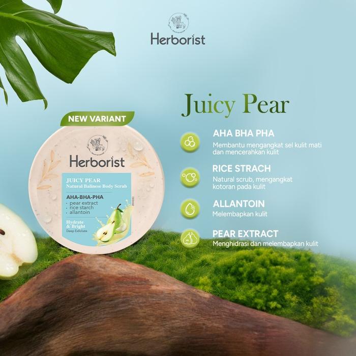 Herborist Juicy Pearl Natural Balinese Body Scrub Hydrte & Bright 100GR