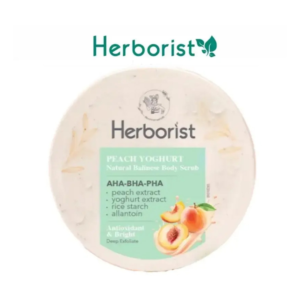 Herborist Peach Yoghurt Natural Balinese Body Scrub Antioxidant & Bright 100GR