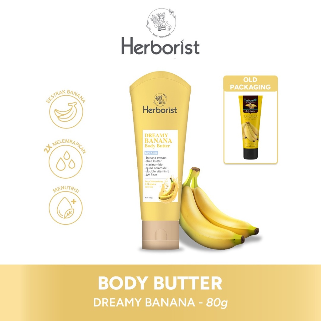 Herborist Dreamy Banana Body Butter Dry Skin Deep Moisturizing & Brighten the Skin 80GR