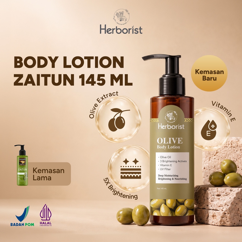 Herborist Body Lotion Zaitun With Natural Olive BTL 145ML