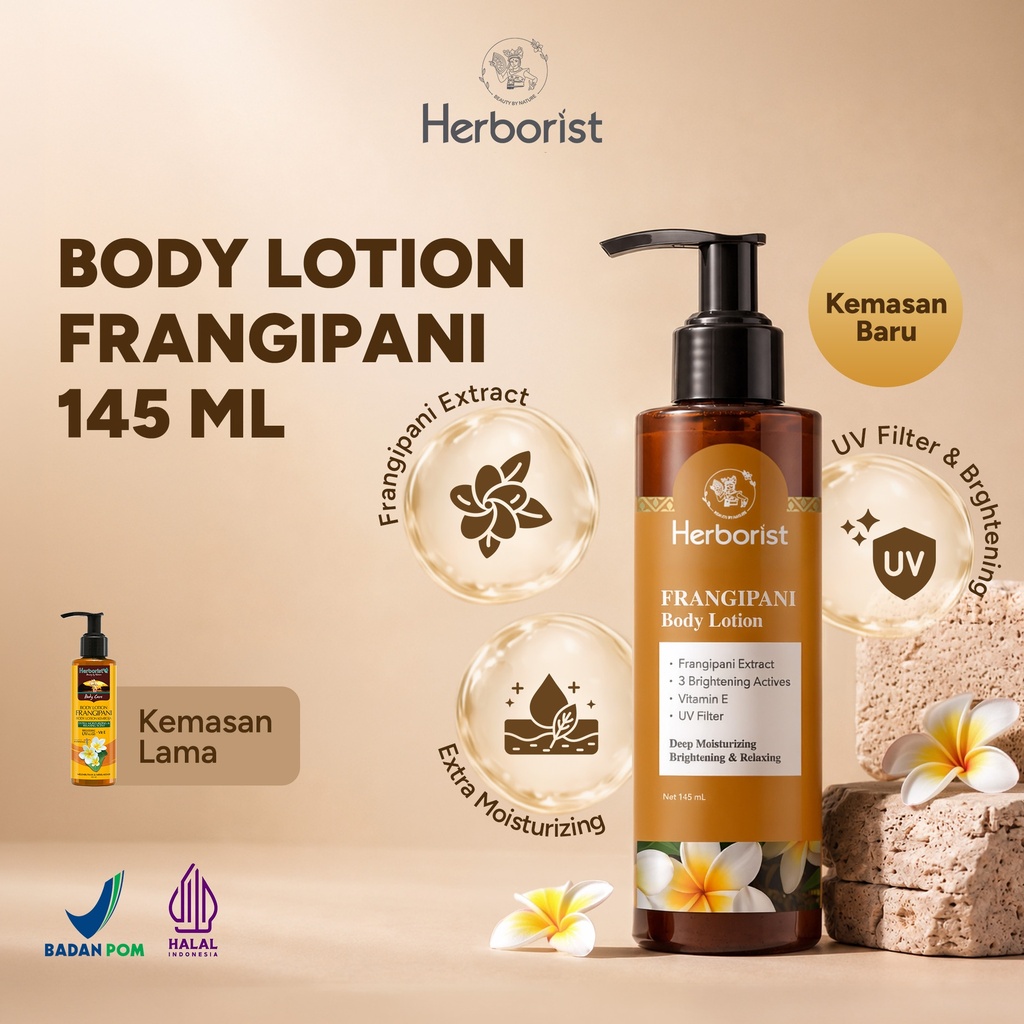 Herborist Body Lotion Frangipani Body Lotion Extra Moisturizing & Relaxing Scent BTL 145ML