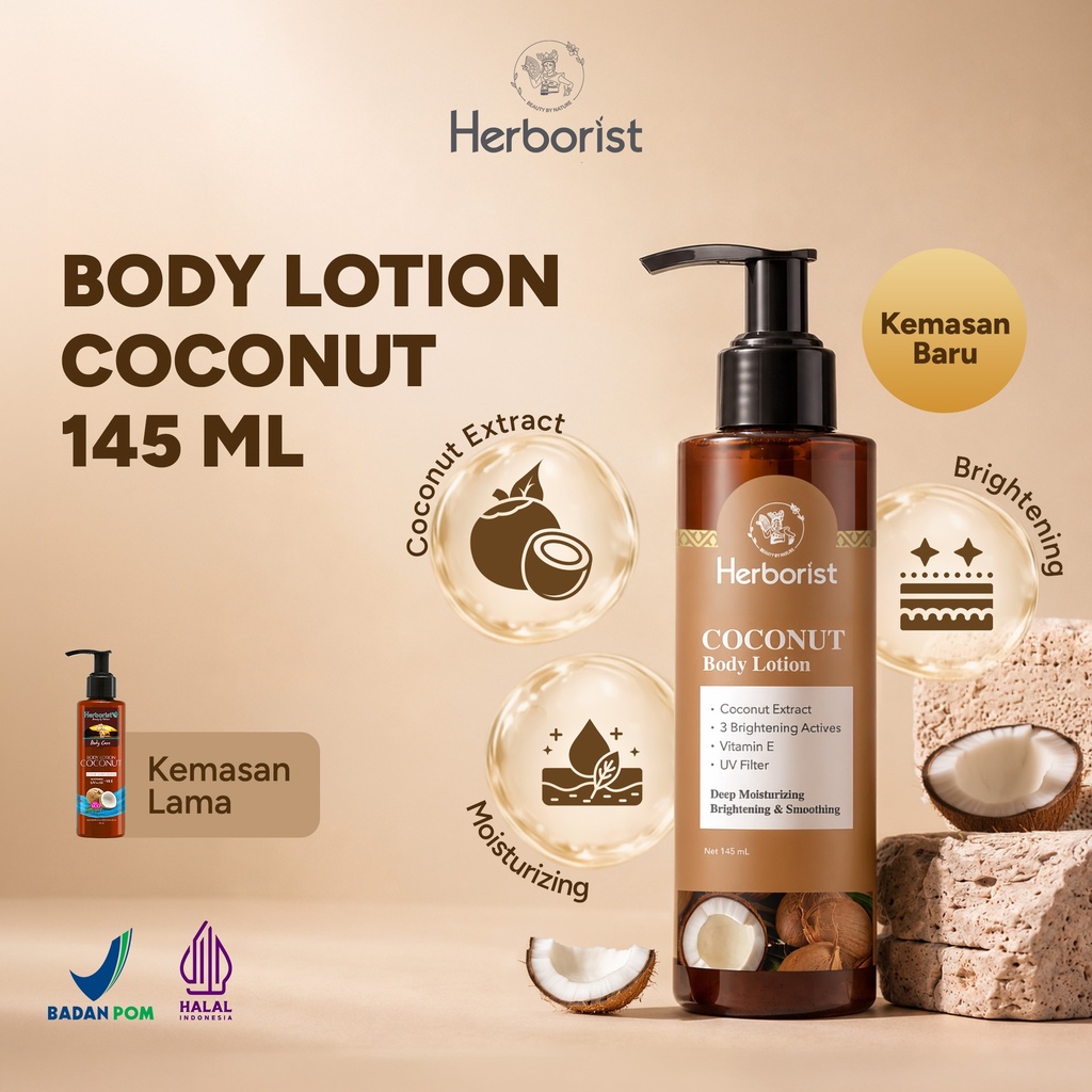 Herborist Body Lotion Coconut Intense Moisturizing BTL 145ML