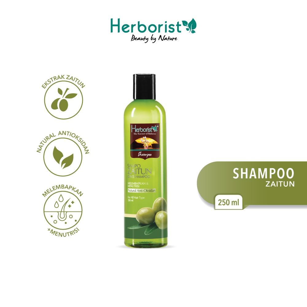 Herborist Hair Care Sampo Zaitun Olive Shampoo Natural Antioxidant BTL 250ML