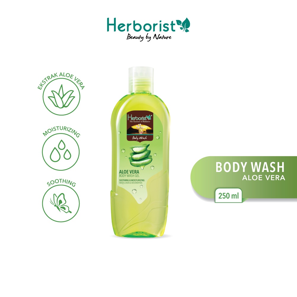 Herborist Body Care Aloe Vera Body Wash Gel Soothing & Moisturizing BTL 250ML