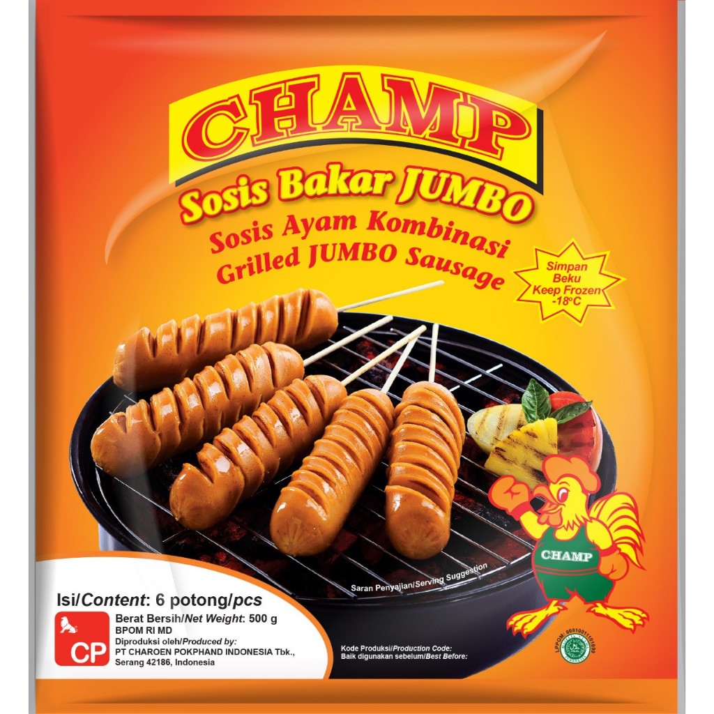 Champ Sosis Bakar Jumbo Ayam kombinasi 500GR