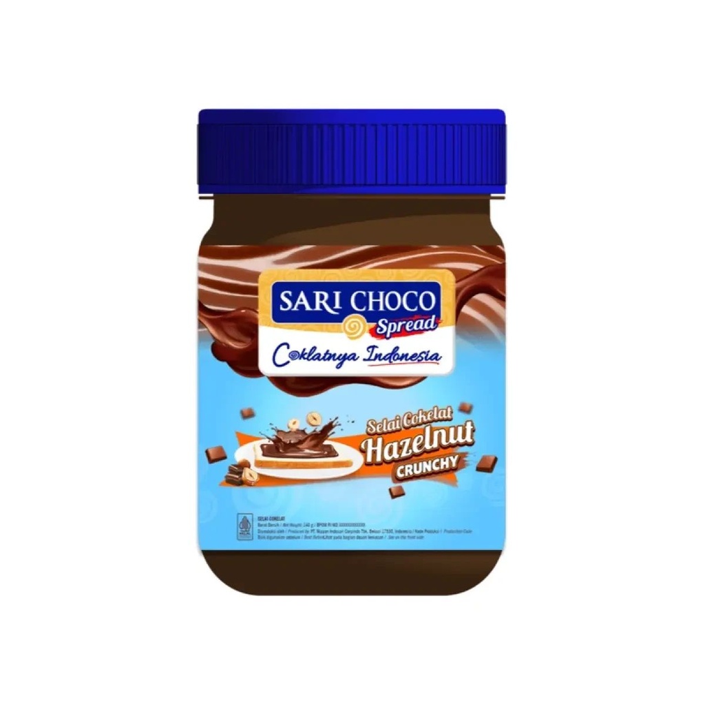 Sari Chocho Selai Coklat Hazelnut Crunchy 150GR