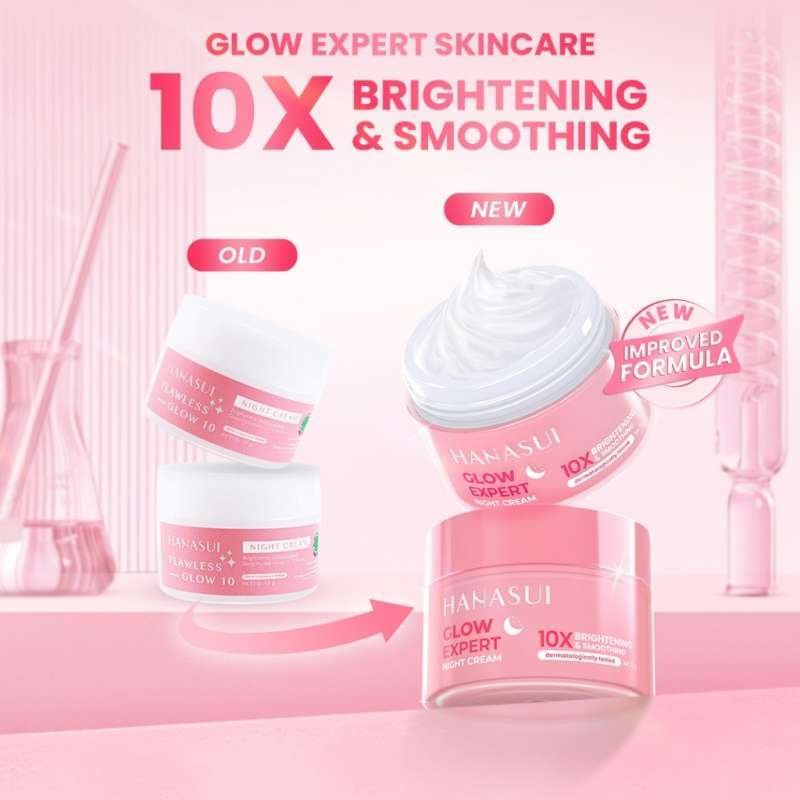 Hanasui Glow Expert Brightening & Smoothing Night Cream 15GR