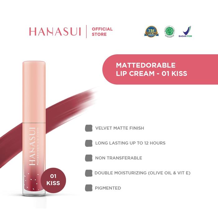 Hanasui Lip Cream Matte Kiss 01 4GR