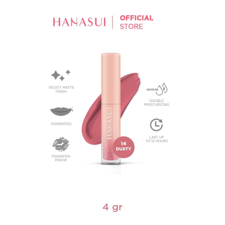 Hanasui Lip Cream Matte Dusty 14 4GR