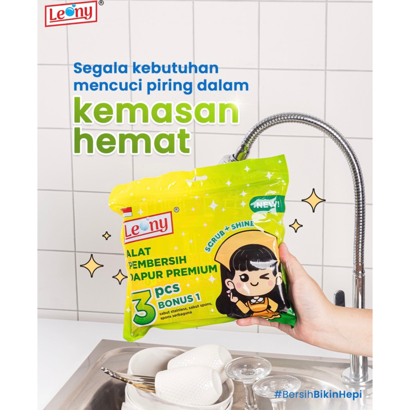 Leony Sabut Spons Premium 3+1