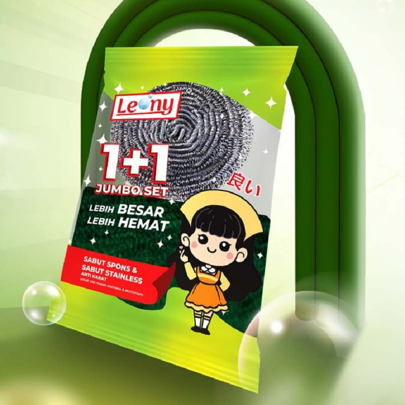 Leony Sabut Spons Premium Jumbo Set 1+1
