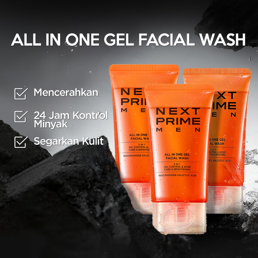 Next Prime Men All in One Gel Facial Wash 100GR