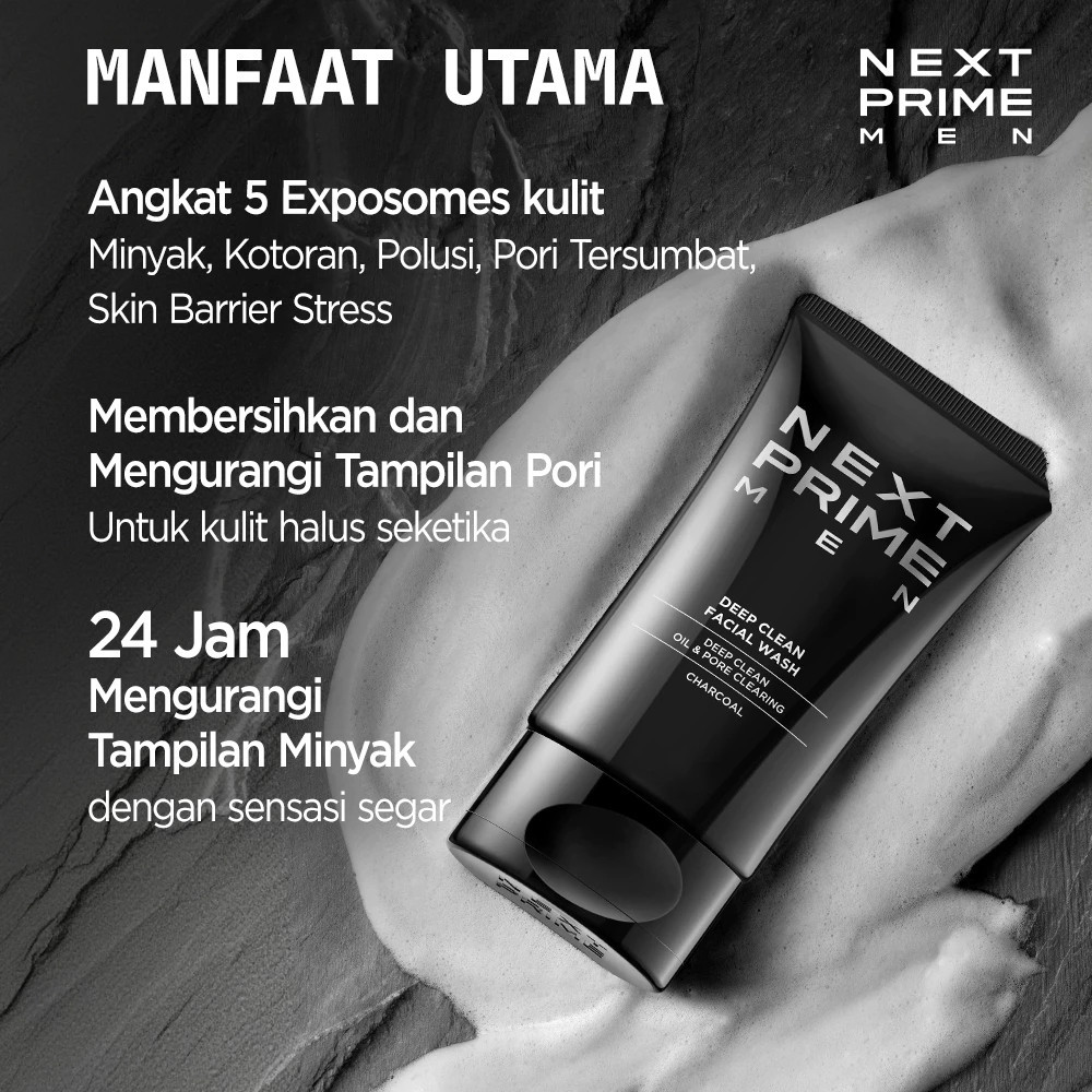 Next Prime Men Deep Clean Facial Wash 100GR