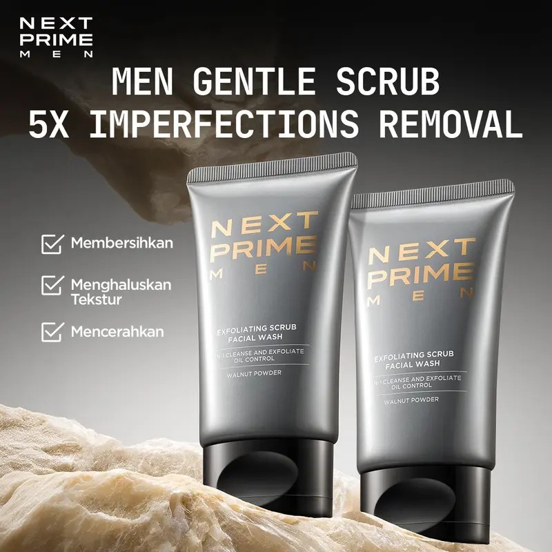 Next Prime Men Exfoliating Scrub Facial Wash 100GR