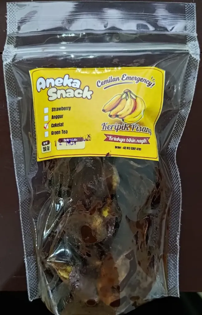 Keripik Pisang Rasa Coklat 150GR