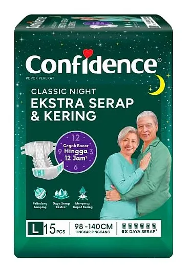 Confidence Popok Perekat Classic Night L 15PCS