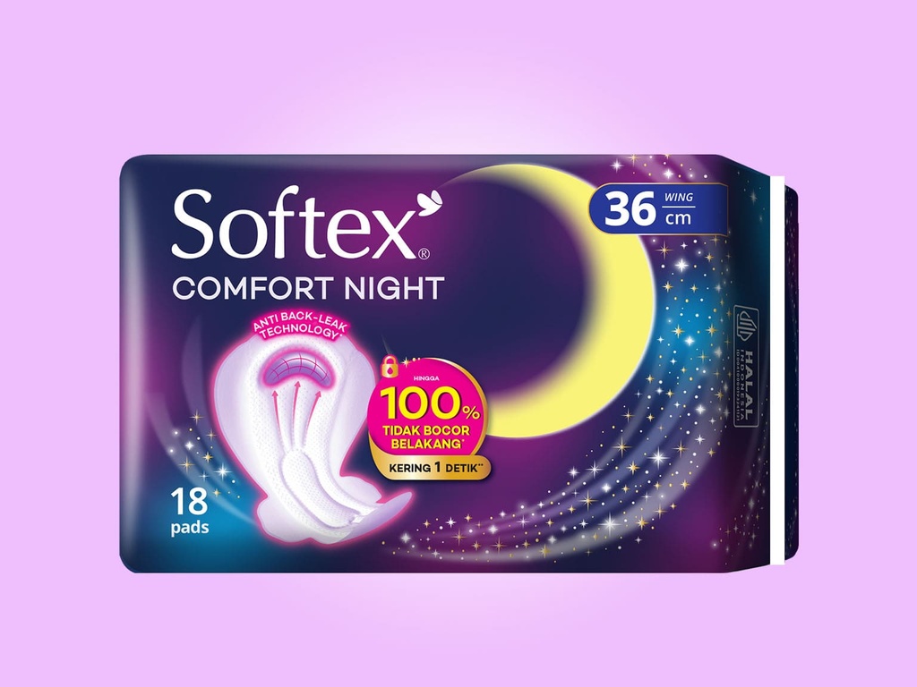 Softex Comfort Night 36cm Wing 18PCS