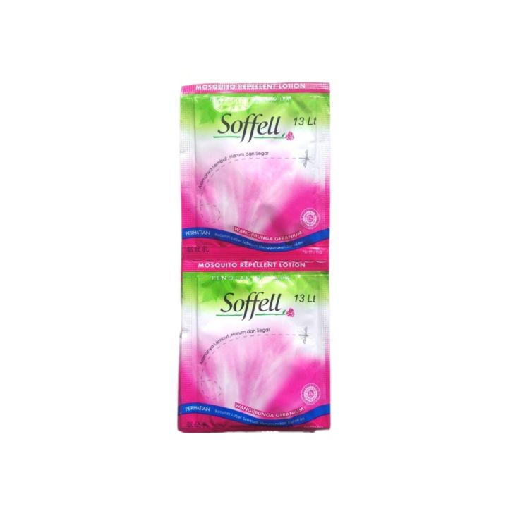 Soffell Lotion Penolak Nyamuk Wangi Bunga Geranium 12x10GR
