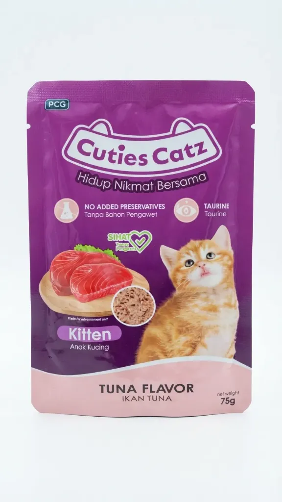Cuties Catz Kitten Cat Tuna Flavor Basah PCH 75GR