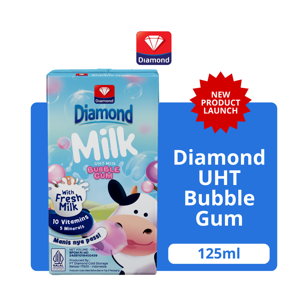 Diamond Milk UHT Buble Gum 125ML