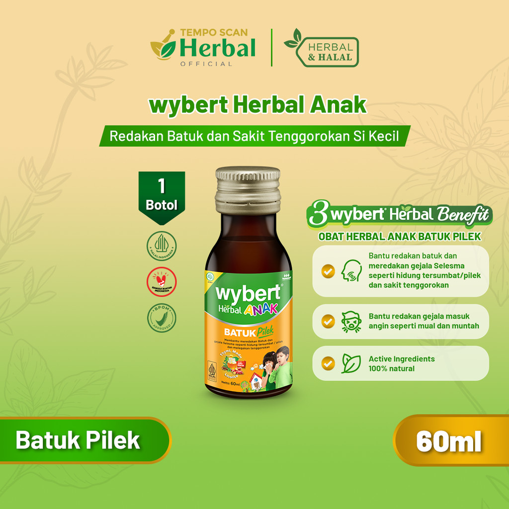 Wybert Herbal Anak Obat Batuk Pilek 60ML
