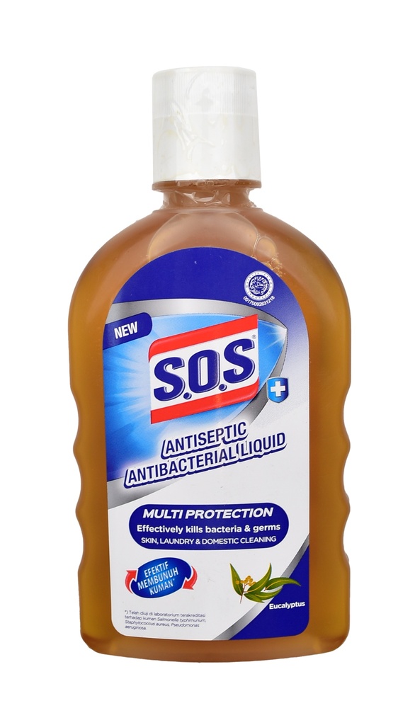 Sos Antiseptic Antibacterial Liquid Eucalyptus BTL 250ML