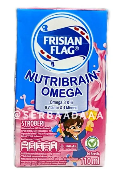 Frisian Flag UHT Nutribrain Omega Stroberi 110ML