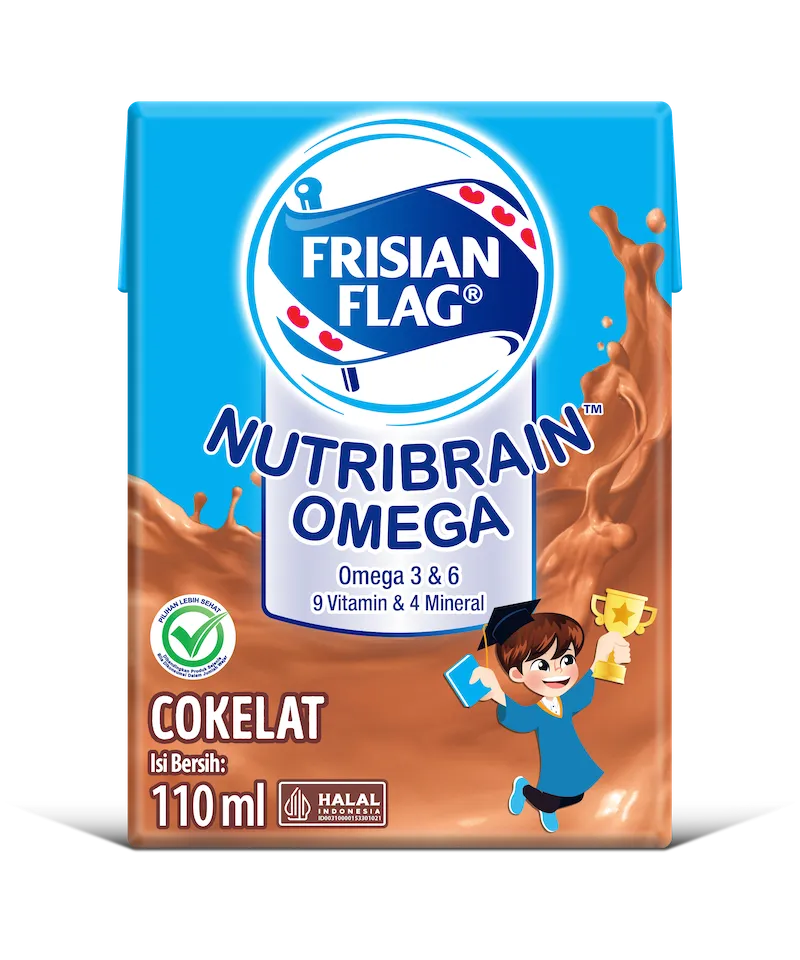 Frisian Flag UHT Nutribrain Omega Cokelat 6x110ML