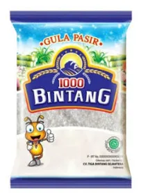 1000 Bintang Gula Kristal Putih PCH 900GR